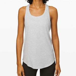 Lot Of 2. Lululemon Love Tank ~ Ultra Light Heathered Grey, Size 12 (LBB95)